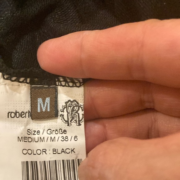 Black Roberto Cavalli Medium  Hooded Jacket with Lace Accents - Picture 12 of 14